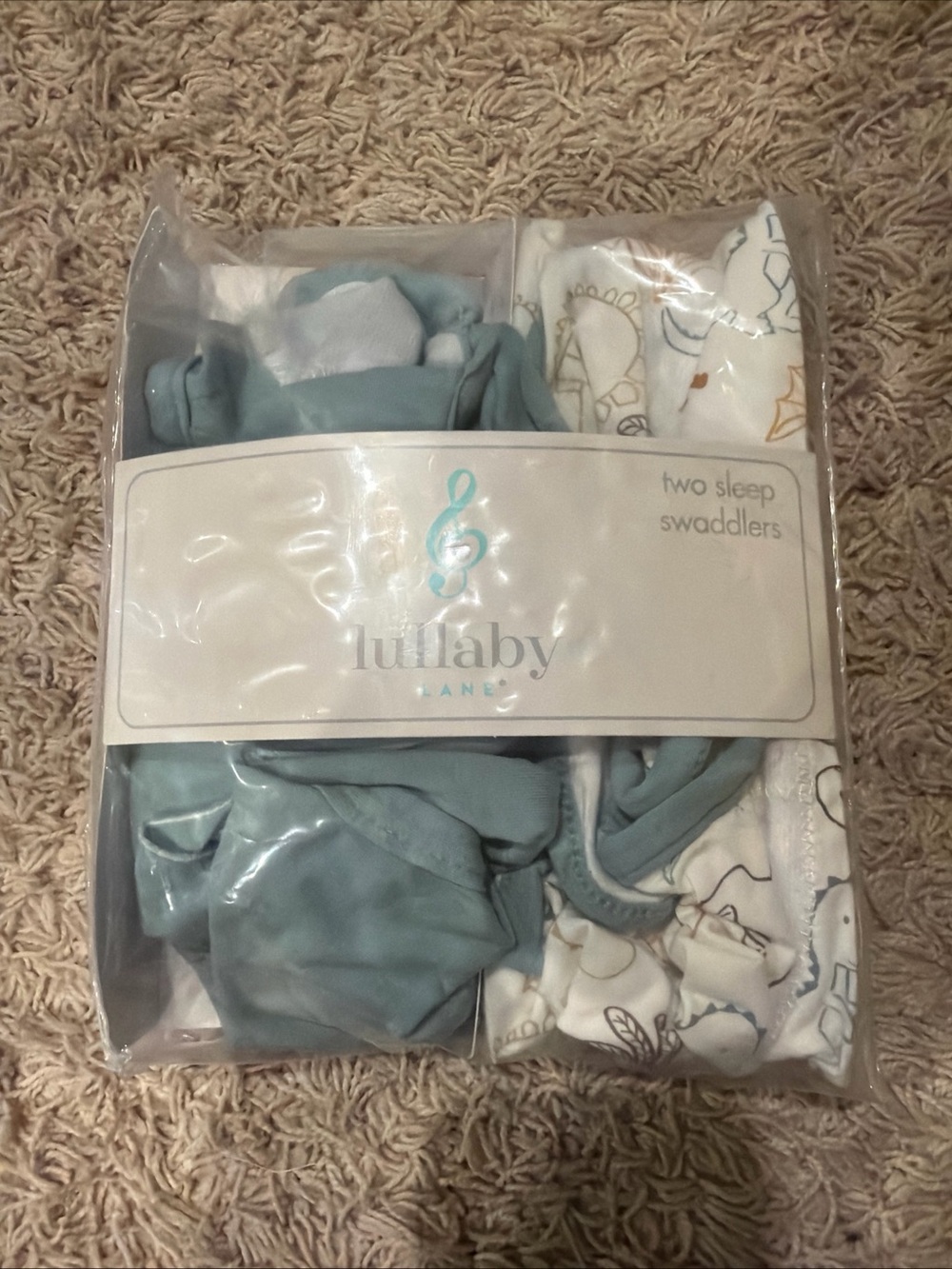 Baby Sleep Swaddlers Set - Blue & White